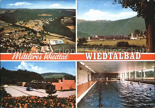 Waldbreitbach Wied Wiedtalbad Panorama Mittleres Wiedtal Kat. Waldbreitbach