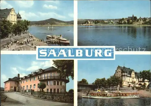Saalburg Saale Dampferanlegestelle Stausee FDGB Erholungsheim Talsperre Kat. Saalburg Ebersdorf