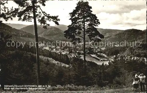 Rotensol Panorama Hoehenluftkurort Schwarzwald Kat. Bad Herrenalb