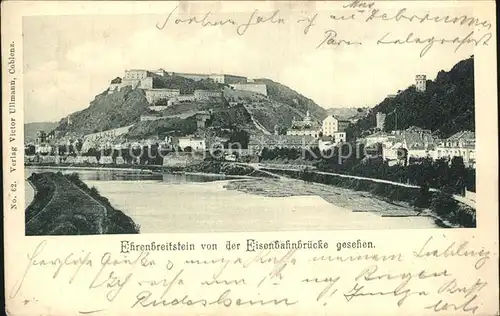 Ehrenbreitstein Eisenbahnbruecke Kat. Koblenz