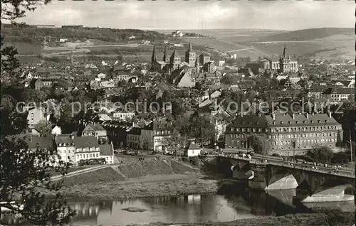 Trier Panorama mit Kaiser Wilhelm Bruecke Kat. Trier