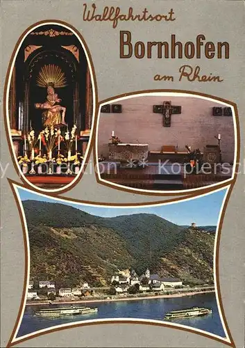 Bornhofen Kamp Wallfahrtskirche Madonna Altar Rheinpartie Kat. Kamp Bornhofen