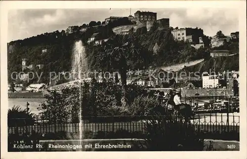 Koblenz Rhein Rheinanlagen Ehrenbreitstein Kat. Koblenz