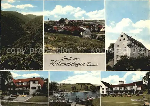 Katzenelnbogen Taunus Schloss Sanatorium Schwimmbad Jammertal Kat. Katzenelnbogen