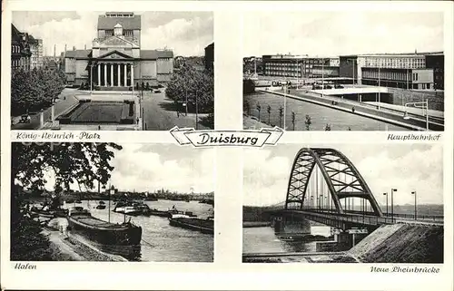 Duisburg Ruhr Hauptbahnhof Koenig Heinrich Platz Hafen Rheinbruecke Kat. Duisburg