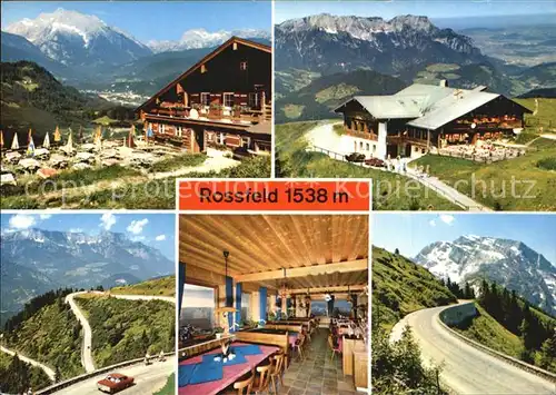 Berchtesgaden Rossfeld Huette Terrasse Gastraum Serpentinen Kat. Berchtesgaden