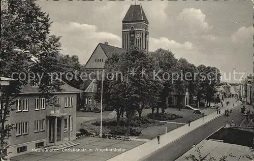 Neumuenster Schleswig Holstein Christianstrasse Anscharkirche Kat. Neumuenster