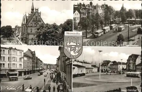 Neumuenster Schleswig Holstein Rathaus Grossflecken Kuhberg Bahnhof Kat. Neumuenster