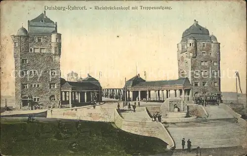 Duisburg Ruhrort Rheinbrueckenkopf Treppenaufgang