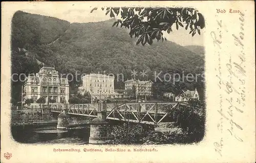 Bad Ems Hohenmalberg Bella Riva Kaiserbruecke Quisisana Kat. Bad Ems