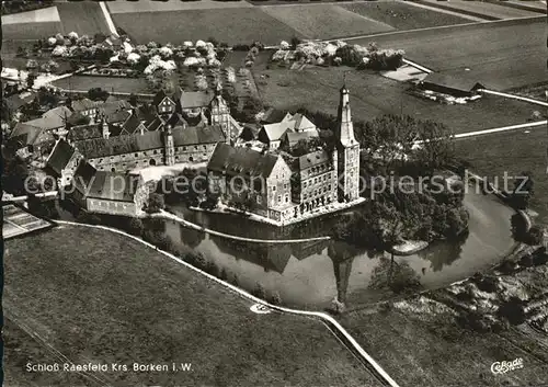 Borken Westfalen Schloss Raesfed Gaststaette Luftaufnahme Kat. Borken
