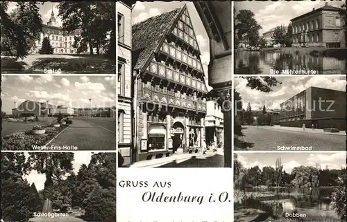 Oldenburg Niedersachsen Schloss Muehlenhunte Schlossgarten Weser Ems Halle Dobben Kat. Oldenburg (Oldenburg)