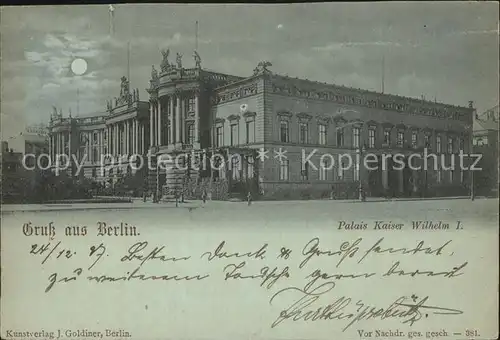 Berlin Palais Kaiser Wilhelm  Kat. Berlin