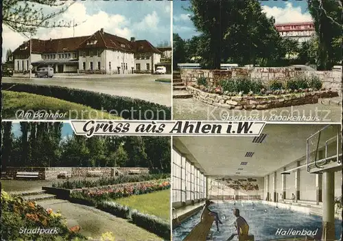 Ahlen Westfalen Bahnhof Stadtpark Krankenhaus Hallenbad Kat. Ahlen