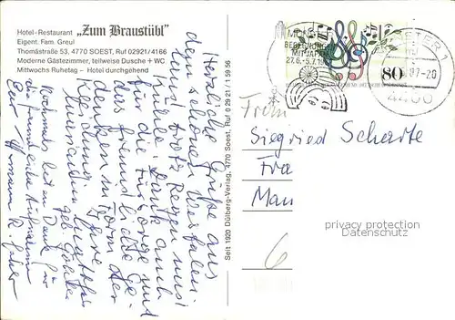 Soest Arnsberg Hotel Restaurant Zum Braustuebl