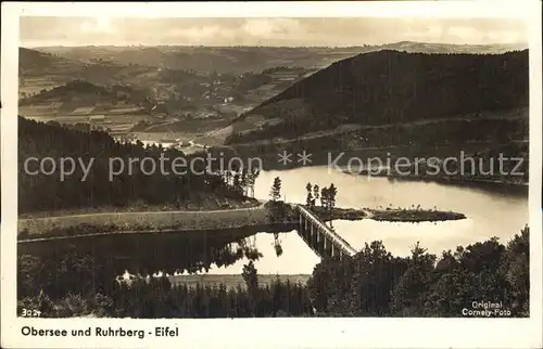Ruhrberg Eifel Obersee Staussee Gaststaette Schwammenauel Damm Kat. Simmerath