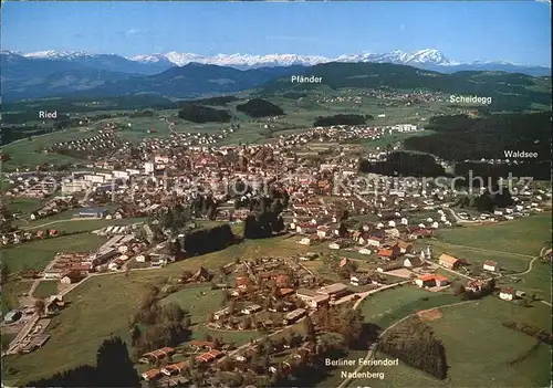 Lindenberg Allgaeu Fliegeraufnahme Pfaender Scheidegg Waldsee  Kat. Lindenberg i.Allgaeu