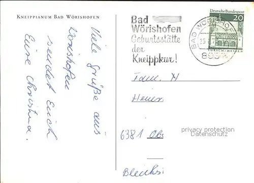 Bad Woerishofen Kneippianum Kat. Bad Woerishofen