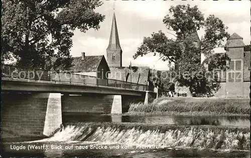 Luegde Neue Bruecke Katholische Pfarrkirche Kat. Luegde