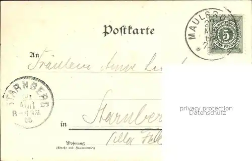 Maulbronn Kloster  Kat. Maulbronn