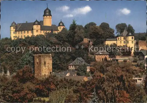 Montabaur Westerwald mit Schloss und Wolfsturm Ruine Kat. Montabaur