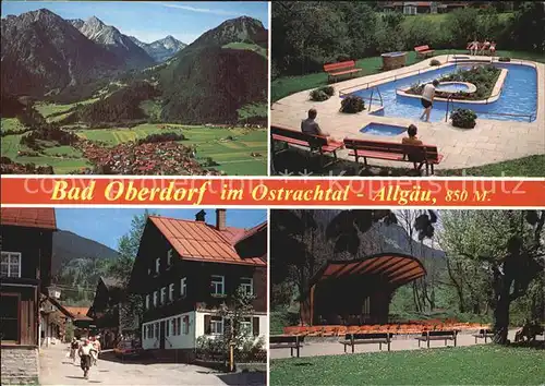 Bad Oberdorf Panorama Wassertretstelle Pavillon Teilansicht  Kat. Bad Hindelang