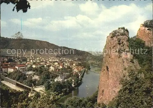 Bad Muenster Stein Ebernburg Panorama Nahe mit Rheingrafenstein Kat. Bad Muenster am Stein Ebernburg