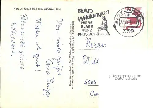 Wildungen Bad Reinhardshausen Luftaufnahme  Kat. Bad Wildungen