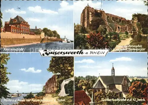 Kaiserwerth Suitbertuskirche Ruine Kaiserpfalz Rhein  Kat. Duesseldorf