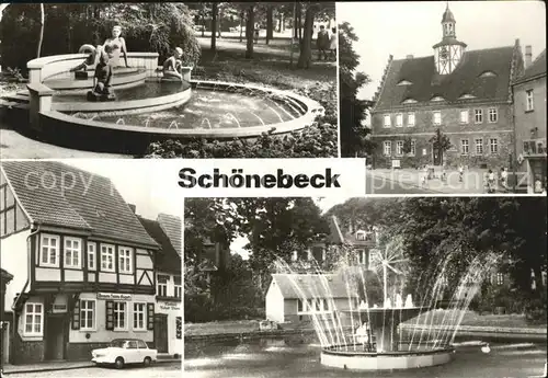 Schoenebeck Elbe Wasserspiele Kurpark Kreismuseum Rosmarienstrasse Fachwerkhaus Kat. Schoenebeck