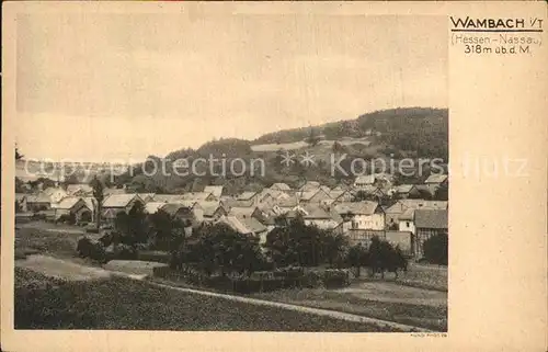 Wambach Untertaunus Panorama Kat. Schlangenbad