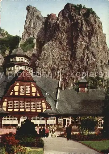 Bad Muenster Stein Ebernburg Baederhaus und Rheingrafenstein Thermalbad Sol Radiumbad Kat. Bad Muenster am Stein Ebernburg