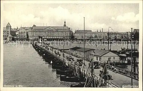 Koblenz Rhein Schiffbruecke Kat. Koblenz