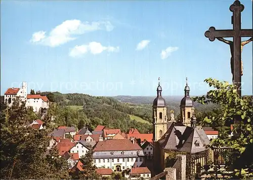 Goessweinstein Ortsansicht mit Kirche Schloss Kreuz Kat. Goessweinstein
