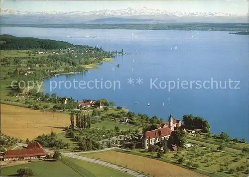 Birnau Bodensee Basilika Peter Thumb Alpenpanorama Fliegeraufnahme Kat. Uhldingen Muehlhofen