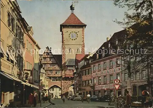 Freiburg Breisgau Oberlinden mit Schwabentor Kat. Freiburg im Breisgau