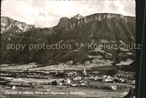 Pfronten Panorama mit Aggenstein und Breitenberg Allgaeuer Alpen Kat. Pfronten