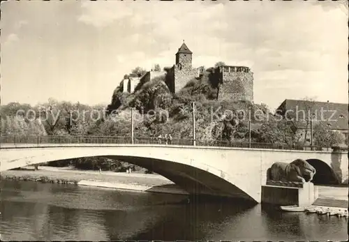 Halle Saale Burg Giebichenstein Saalebruecke Kat. Halle