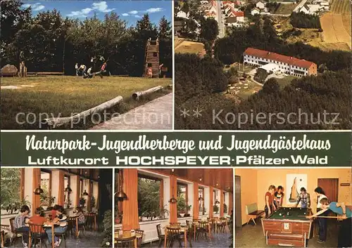 Hochspeyer Naturpark Jugendherberge Jugendgaestehaus Luftkurort Kinderspielplatz Kat. Hochspeyer