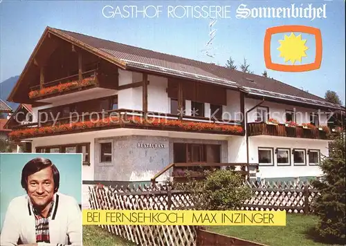 Ruhpolding Gasthof Rotisserie Sonnenbichel Fernsehkoch Max Inzinger Kat. Ruhpolding