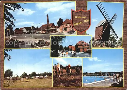 Winsen Aller Teilansichten Freibad Campingplatz Windmuehle Reiten Lueneburger Heide Kat. Winsen (Aller)