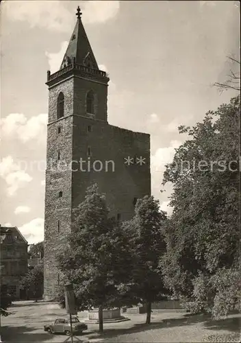 Stassfurt Schiefer Turm spaetgotische Stadtkirche Wahrzeichen Kat. Stassfurt