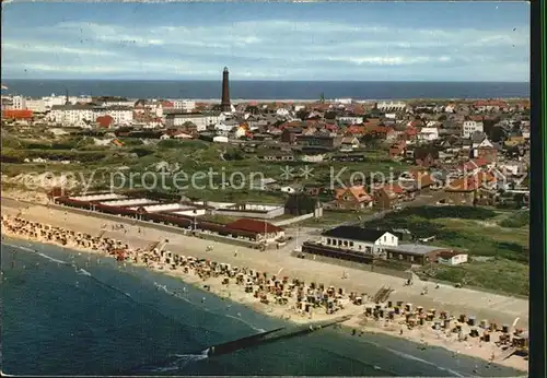 Borkum Nordseebad Suedstrand Fliegeraufnahme Kat. Borkum