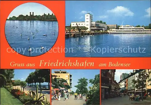 Friedrichshafen Bodensee Panorama Schiffsanlegestelle Promenade Stadtmotiv Kat. Friedrichshafen