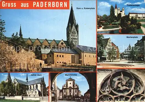 Paderborn Dom Kaiserpfalz Paderanlage Marienplatz Hoher Dom Marktkirche Hasenfenster Kat. Paderborn