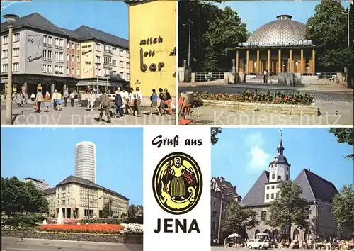 Jena Thueringen Kirchplatz Zeiss Planetarium Uni Hochhaus Hist Rathaus