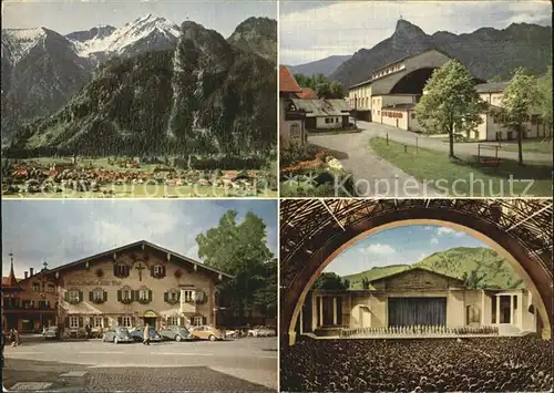 Oberammergau Kofel Notkarspitze Passionsspielhaus Hotel Alte Post Kat. Oberammergau
