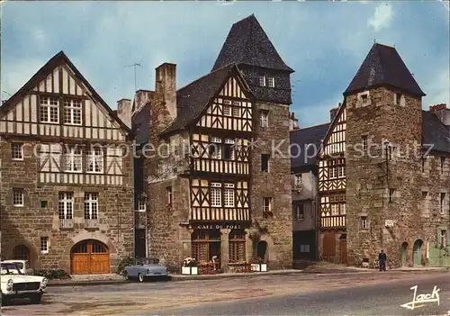 Treguier Cotes d Armor Alte Haeuser am Hafen Kat. Treguier