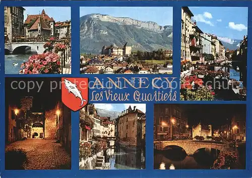 Annecy Haute Savoie Bruecke Schloss Ortsmotive Kat. Annecy