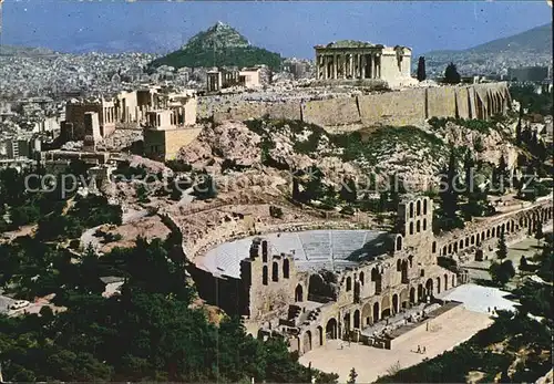 Athenes Athen Fliegeraufnahme Akropolis Amphitheater Kat. Griechenland